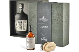 DIPLOMATICO Diplomático Reserva Exclusiva 70cl - Rum premium invecchiato. Gift pack Taste for Travelling. Collaborazione con Bullfrog contenente lozione e spazzola da barba. 40% vol.