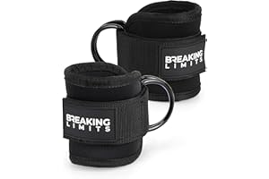 ‎BREAKING LIMITS Breaking Limits Fußschlaufen Kabelzug - Fußmanschetten für Fitnessgeräte - Ideal für Krafttraining - Ankle Straps Gym