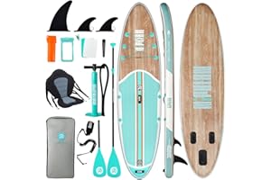 Niphean Inflatable Stand Up Paddle Board with SUP Accessories, Anti-Slip EVA Deck, 320cm Inflatable Paddle Board for Adults & Youth of All Skill Levels