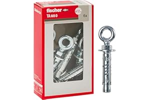 fischer Tacos de acero TA M 8 con ojal, diámetro 12 mm, 71255, 6 unidades por paquete, M8 + occhiolo