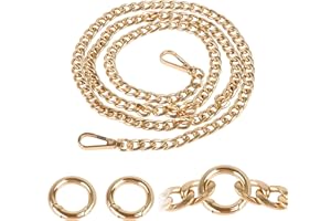 GOTFUN Taschenkette 120cm/47.2in Metall Kette Trageriemen Kette Handtaschenketten Trageriemen mit Karabinerring Taschen Ketten für Tasche Handtaschenkettenriemen Taschen Damen Handtasche (Gold)