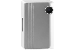 Miratic Timbre Casa Electromecánico de Dos Tonos con Cable, 230 V - Timbre Puerta Elegante y Funcional para el Hogar (Blanco-Grafito)