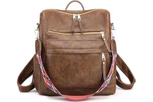 ZOCILOR Women's Fashion Backpack Purse Multipurpose Design Convertible Satchel Handbags and Shoulder Bag PU Leather Travel bag