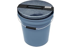 GALVANOX Coperchio in rete per secchio da 5 galloni, compatibile con secchi Yeti Loadout, copertura per bidone della spazzatura per pesca e nautica (nero)