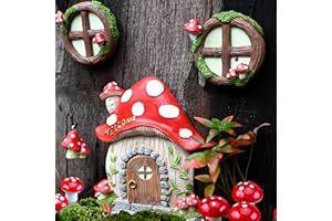 LaVenty Fata Casa Ornamento Giardino Fungo Decorazione Giardino Fata Accessori Fungo in miniatura Statue Fungo Cortile Patio Prato Decor Giardino Fata Ornamenti