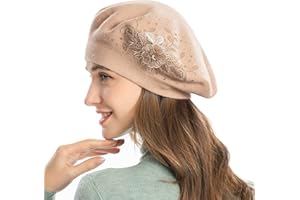 ZLYC Femmes Classique Francais Cachemire Chapeau de Béret