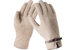 Bequemer Laden Damen Winter Warm Kaschmir Touchscreen Handschuhe mit Fleece Gefütterte, Elegant Winterhandschuhe Gestrickte Handschuhe mit Schleife Dekoration