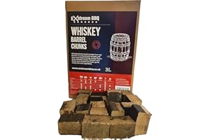 Exstream BBQ Barbecue Smoking Wood Chunks Food Smoke Apple, Hickory, Oak, Cherry, Mesquite 100% Natural No Chemicals (Whiskey Barrel 3 Litre)