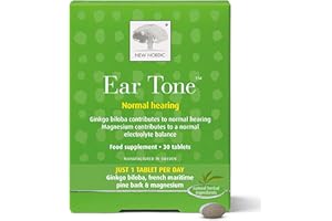 NEW NORDIC LTD New Nordic Ear Tone, Supports Normal Hearing, with Ginko Bilboa and Magnesium for Electrolyte Balance, 30 Tablets