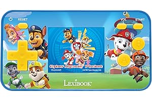 Lexibook Psi Patrol Chase, Cyber Arcade Pocket Przenośna Konsola do Gier, 150 Gier, LCD, Zasilanie Bateryjne, Czerwony, Niebieski, JL1895PA