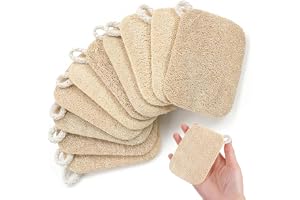 Sonostacle 10 stycken Loofah, naturlig biologiskt nedbrytbar luffasvamp