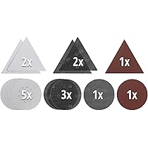 Kwb By Einhell Kit De 15 Feuilles Abrasives Pour Ponceuses Cloisons Sèches ( 225 Mm, 287x287x287 Mm, 13xP80, 2xP120, Pour Ponceuses Cloisons Sèches TE-DW 225 X Et TC-DW 225 Einhell Ou Analogues