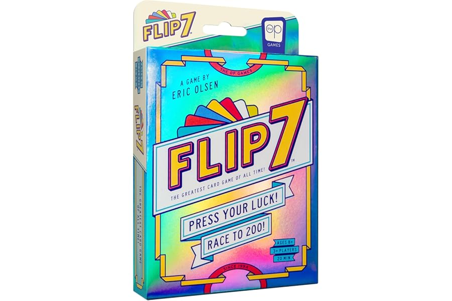 USAopoly | Flip 7 | Party Card Game | Ages 8+ | 3+ Players | 20 Minutes Playing Time, New