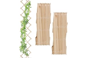 Relaxdays Rankgitter ausziehbar, 3er Set, Rankhilfe Kletterpflanzen, 180x30 cm, Garten, Balkon, Terrasse, Holz, Natur