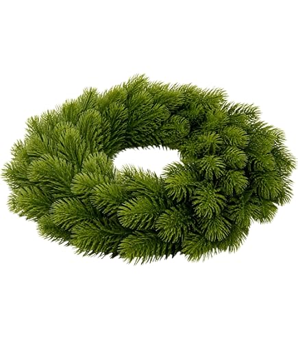 GERDAS WARENWELT Deutschland Tannenkranz künstlich, realistischer Türkranz Weihnachtskranz, Adventskranz Wie Echt, Deko-Kranz DIY Rohling Tanne Küche, Haushalt & Wohnen