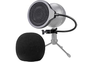 YOUSHARES Filtro Anti-pop Snowball Mic con Parabrezza in Schiuma - 4 Pollici 3 Strati Pop Filter e Foam Windscreen per Blue Snowball Microfono per Migliorare la Qualità del Suono