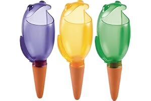 Scheurich Wasserspender Froggy XL | 620ml | 2X Grün | Bewässerungskugel für Pflanzen Wasserspeicher Gießhilfe mit Tonfuß