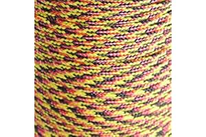 SAVAGE ISLAND Army Military Paracord Reel 3mm Basha Tent Bivi Camping Guy Rope Para Cord (Black/Red/Yellow, 100ft)
