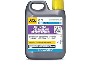 FILA Surface Care Solutions, PS87 PRO, Nettoyant Degraissant Professionel: Detergent Concentre Efficace contre la Graisse Stratifiee, 1L