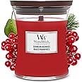 Woodwick Medium Hourglass Scented Candle | Crimson Berries | with Crackling Wick | Burn Time: Up to 60 Hours, Crimson Berries