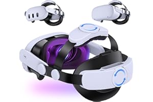 CoguyTech Elite Strap für Meta Quest 3 & Quest 2 Headstrap Kompatibel Zubehör, Ausgewogenes Komfortables Kopfband, Verstellbares und Erweiterte Spielzeit Premium Stirnband