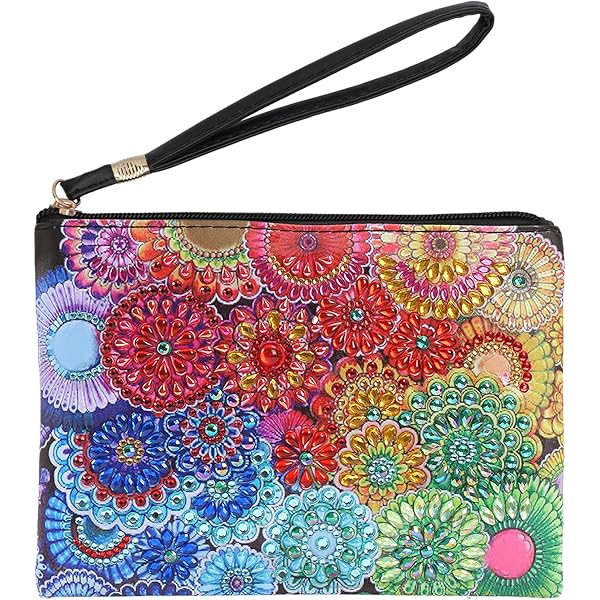 Fiorky Diamant-Malerei Taschen - DIY Kosmetiktasche Mit Strass Steinen