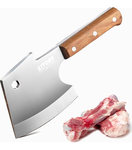 Ausonia Hackbeil – Klinge Aus Rostfreiem Edelstahl 440, Griff Aus Polypropylen, 20 Cm, 600 G