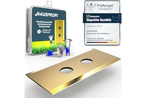 HAUSPROFI 32x Titan Ersatzklingen & Messer für Mammotion Luba 2, Luba 1 & Yuka, DIN EN 50636-2-107 geprüft, +60% langlebiger, Mähroboter Klingen inkl. sicherer Schrauben & Box