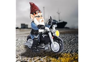 JIAMIAN Gnomo De Jardín, Estatua De Enano De Jardín, Figurilla De Resina, Mini Resina GNOME Estatua Figuras, Miniatura Jardín Bienvenido Fairy Enanos Decoraciones(B)