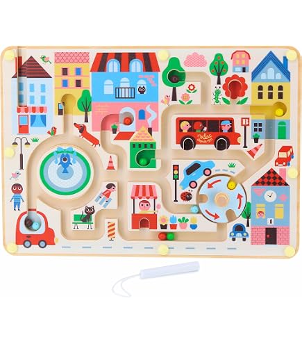 Fukamou – Labyrinthe En Bois – Outil De Mindfulness – Planche à Doigts – 20 Ou 40 Cm – Relaxation