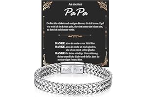 JEWTOP Geschenke für Männer Armband mit Gravur Herren Geschenk für Papa Sohn Bruder Onkel Mann zum Geburtstag Weihnachten Vatertag Valentinstag