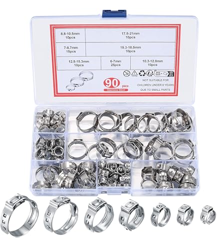 Fascette Stringitubo Con Vite Senza Fine W4 Inox Larghezza Di Banda 9mm Range Di Serraggio 16 25mm 1478793