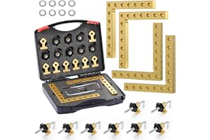 Geevorks Abrazadera de Ángulo de 90 Grados,Cuadrados de Posicionamiento 90 Grados,Abrazadera de Esquina Tipo L,Para Carpintería, Bricolaje, Manualidades(140 mm/5,5 ")