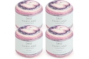 ‎COOPAY Coopay Farbverlaufsgarn, 400g (4x100g) Wolle zum Häkeln, Mehrfarbiges Gradient Häkelgarn, Schön Farbverlaufswolle Super Weich Häkelgarn, Wolle zum Stricken Elegante Pullover Hüte, Schal - Lila
