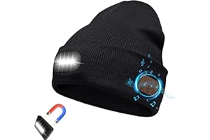 SEENLAST Regalo Uomo Cappello Bluetooth Berretto Uomo Idee Regalo Natale Cappello Sportivi Musicale Bluetooth Lavorato a Maglia Berretto Cappello Invernali con Cuffie Stereo e Microfono Vivavoce