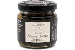 ‎LUSSIERO Lussiero Sommertrüffel Carpaccio Schwarze Trüffel Tartufo Trüffelscheiben Tuber Aestivum 80g
