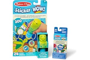 Melissa & Doug Sticker WOW Sea Turtle Bundle: 24-Page Activity Pad, Sticker Stamper, 500 Stickers, Arts and Crafts Fidget Toy Collectible Character