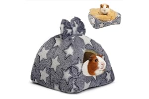 MYGEROMON Cama Cobayas Invierno Calidez Conejo Enano Animales Pequeños Casas para Hamster/Chinchilla/Erizo（Estrella）
