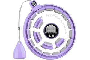 SONKOLORO Smart weighted Hula Ring Hoops for Adults, Quiet Fitness Hoop with Ball, Fit Hoop Plus Size 128CM, Digital Circle with Calorie Counter, Weight Loss Silent Hoola