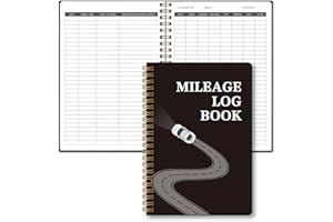 RUKAR Auto Mileage Log Book for Personal or Business, Vehicle Maintenance Log Book for Car, Miles Log Books for Taxes, Car Mileage Log for Expense Rocord Notebook, 5.9"x 8.6"