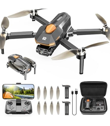 Karuisrc Drone Con Cámara 4K GPS Para Adultos, Seguimiento Automático, Vuelo Orbital Y Retorno A Casa, Plegable Y Fácil De Usar