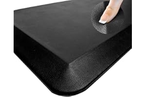 SKY MAT Sky Solutions Oasis Anti Fatigue Mat - Cushioned 3/4 Inch Comfort Floor Mats for Kitchen, Office & Garage - Padded Pad for Office - Non Slip Foam Cushion for Standing Desk (20" x 39", Black)