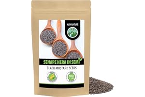 Alpi Nature Semi di Senape Nera Marrone 500g, Semi di Senape Nera Marrone da 1-2mm