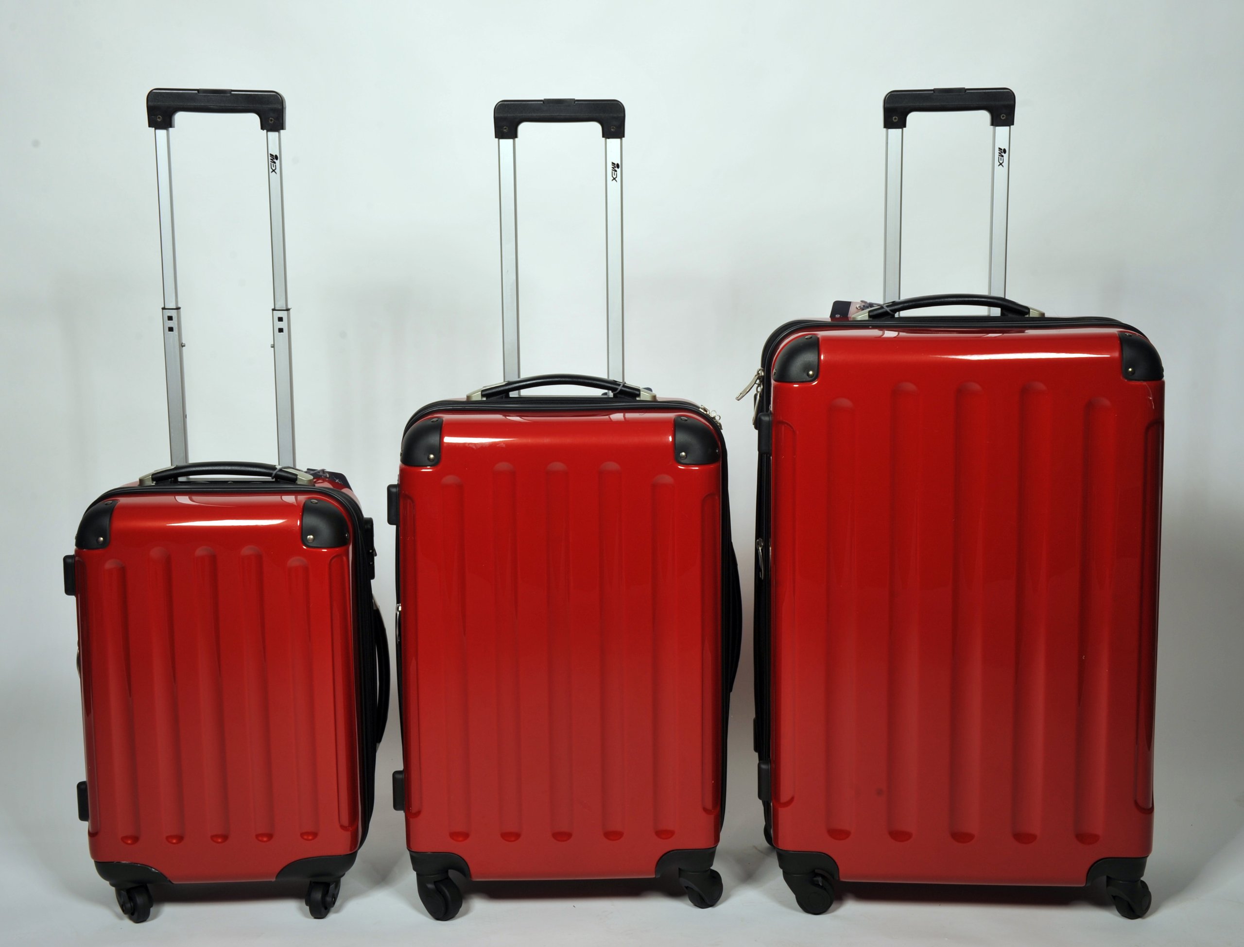 I I 3 teiliges oder Einzeln M L XL Polycarbonat/ABS Trolley Koffer Bordcase Set Hartschale