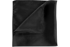 WLLHYF Pañuelos cuadrados de bolsillo de seda para hombre, color sólido, 13.7 x 13.7 pulgadas, suaves, preplegados, pañuelos blancos