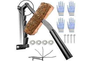 LOEPENLE Spaccalegna Manuale da Parete,Spaccalegna manuale Quick Kindling, Spaccalegna per legna da ardere Kindling,Spaccalegna per legno in Acciaio,spaccalegna piccolo appoggio,spaccalegna manuale a cuneo