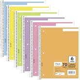 Mead Spiral Defter, 1 Konulu Geniş &Ccedil;izgili Spiral Ciltli, Pastel Renkli Sevimli Okul Defterleri, 70 Sayfa