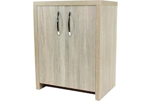AQUAONE Aqua One Inspire 60 Gloss Door Aquarium Cabinet, 60 x 40 x 75 cm, Nappa Oak