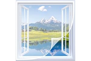 ACJSDGL Mosquitera Magnética, 55x120cm Cortina Mosquitera Puertas, Fácil de Instalar Adecuado para Todas Puertas y Ventanas,Blanco