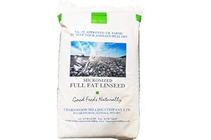 CHARNWOOD MILLING COMPANY Charnwood Milling Micronised Full Fat Linseed Meal 20 Kg Enhanced Horse Feed High In Healthy Omega 3, 6 and 9 Fatty Acids, Beneficial to All Equines